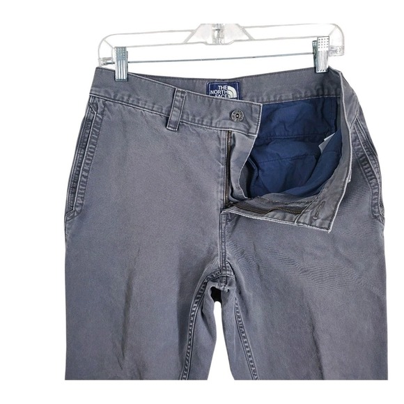 Vtg North Face TNF Khaki Pants Mens 32 Gray Straight Leg Twill (31x30) Gorpcore - Picture 7 of 12